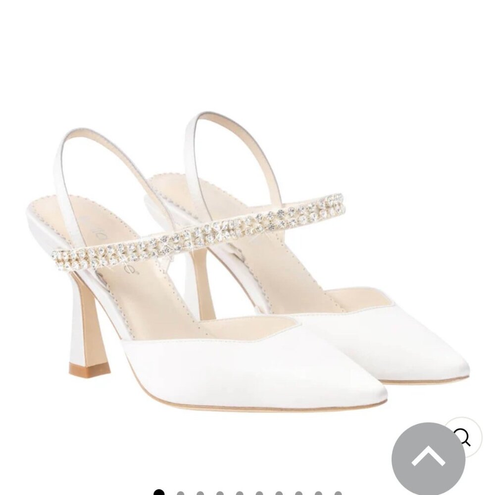 Bella Belle CAMPBELL Crystal Strap Spool Heel Slingbacks